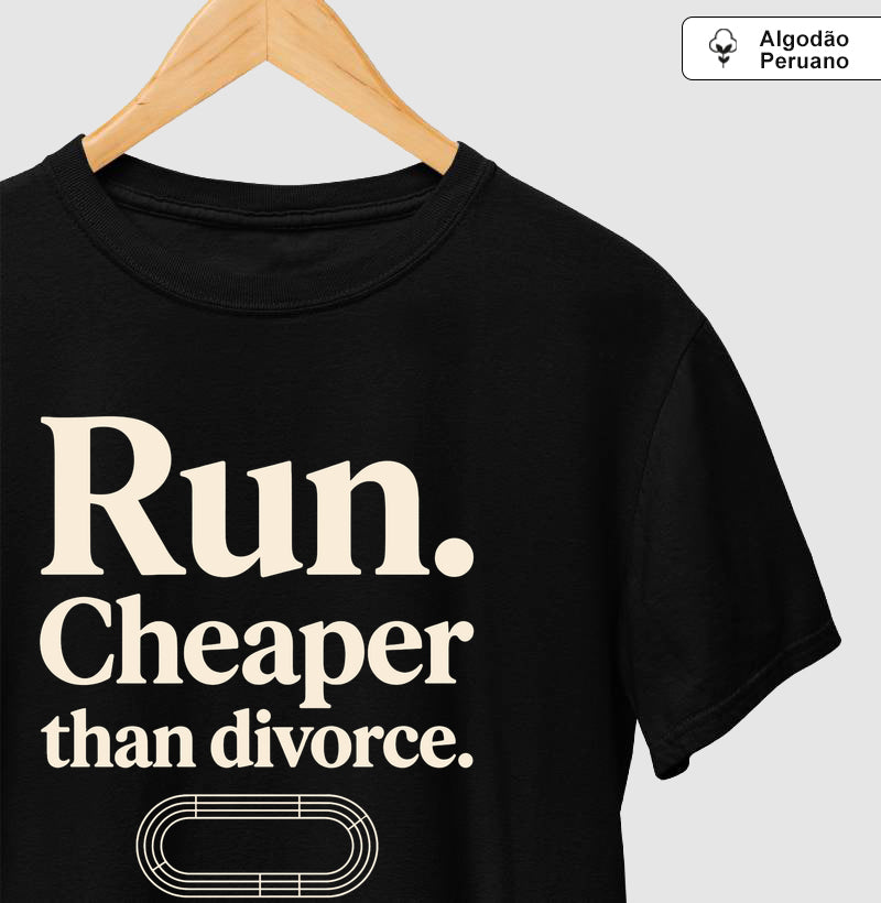 Camiseta de corrida - Cheaper than divorce.