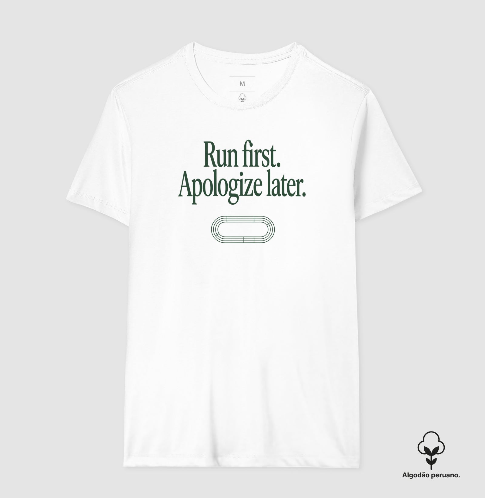 Camiseta de corrida - Run first. Apologize later.