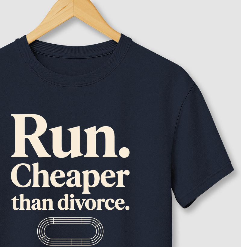Camiseta de corrida - Cheaper than divorce.
