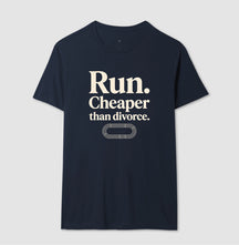 Camiseta de corrida - Cheaper than divorce.