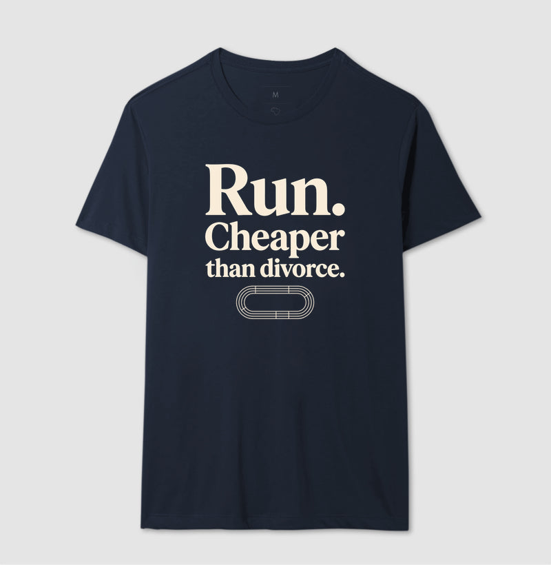 Camiseta de corrida - Cheaper than divorce.