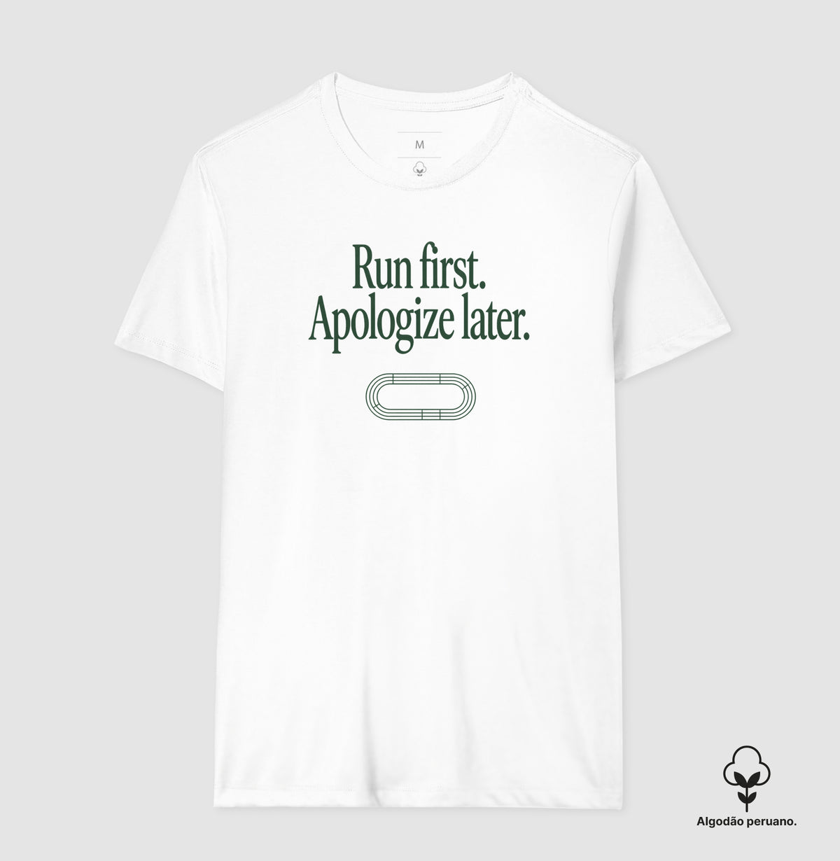 Camiseta de corrida - Run first. Apologize later.