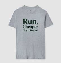 Camiseta de corrida - Run, Cheaper Than Divorce