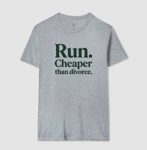 Camiseta de corrida - Run, Cheaper Than Divorce